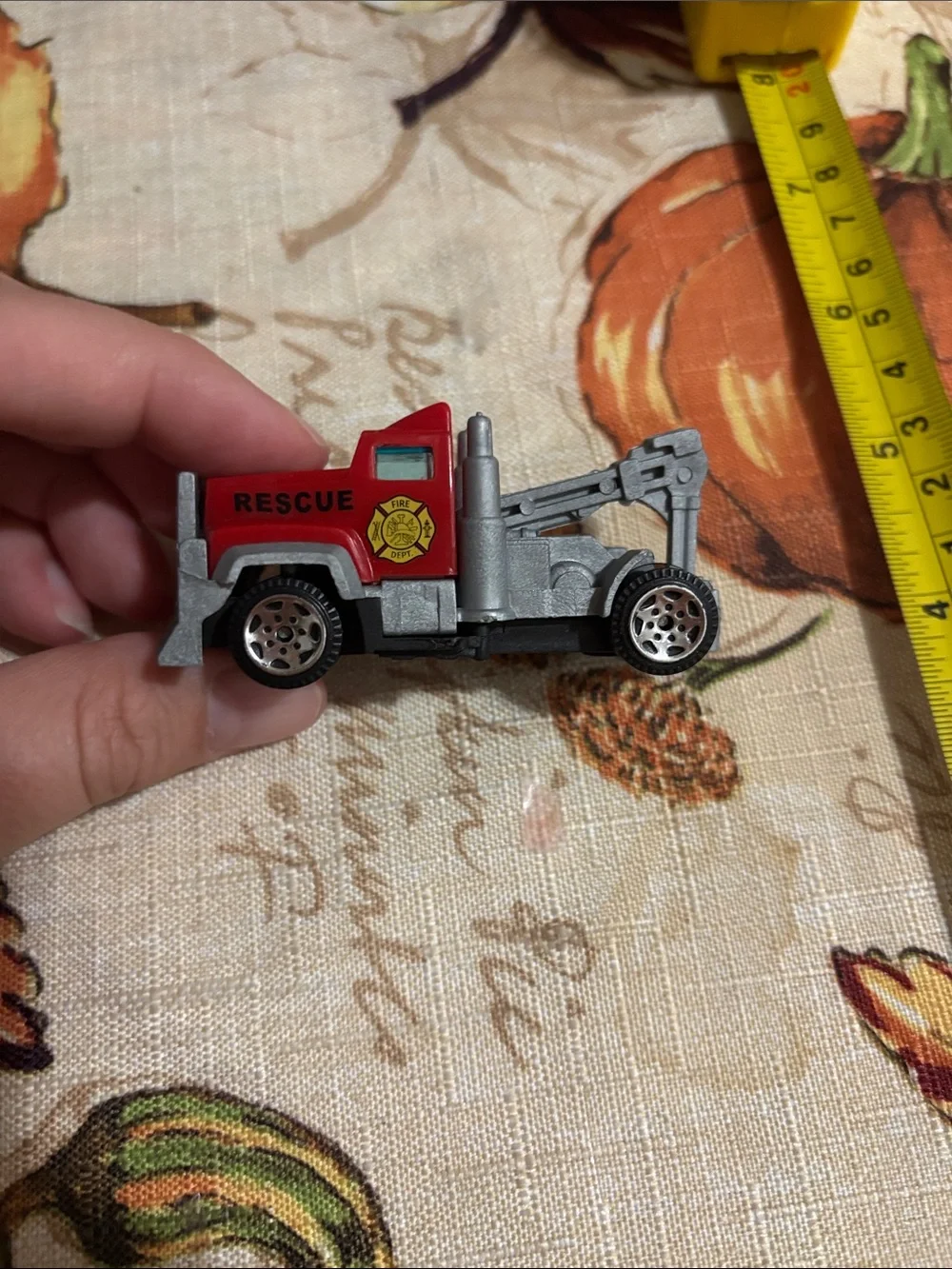 Rescue Tow Truck Kids Toy - Red and Silver